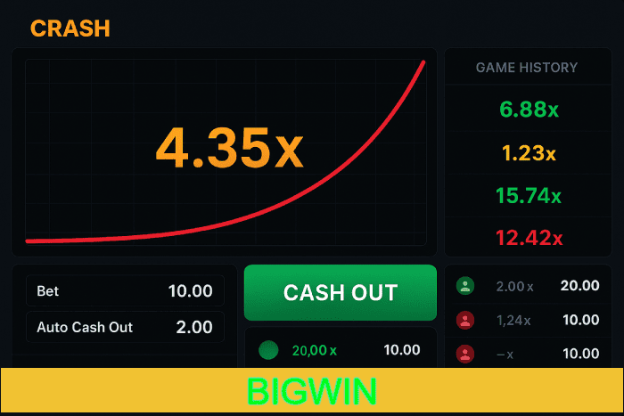 Jogo Crash Cassino BIGWIN apostas emocionantes